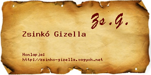 Zsinkó Gizella névjegykártya